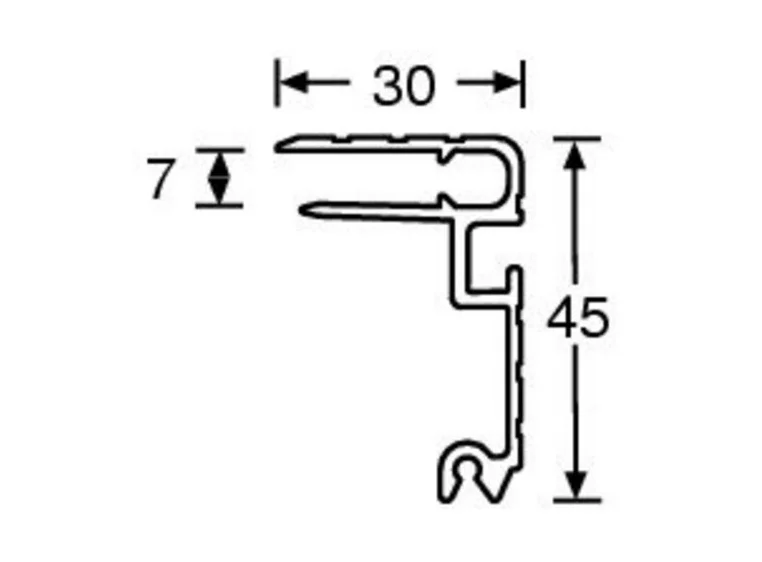 Adam Hall Hardware 6124 - Aluminium Lidmaker for 7 mm *Pris per meter 